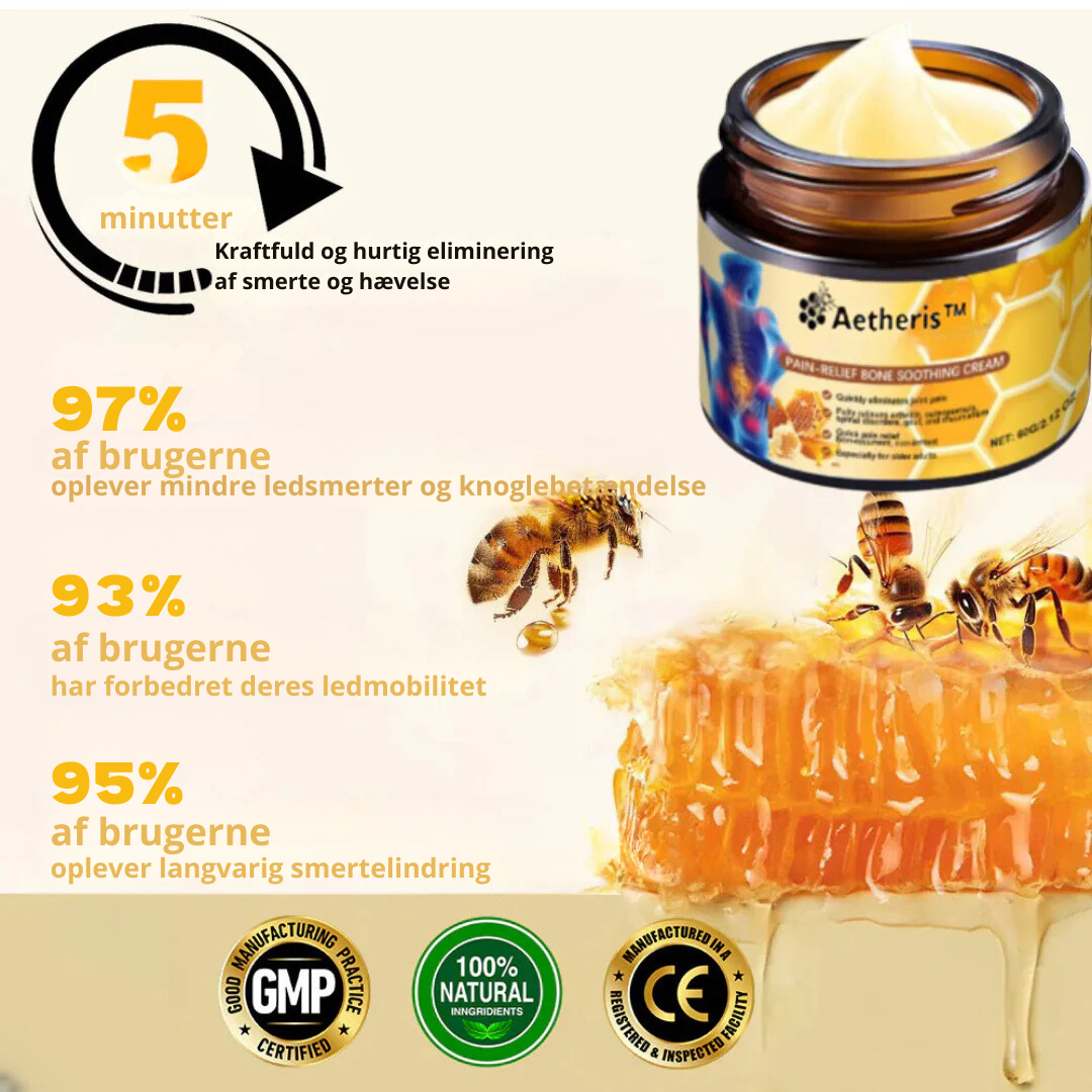 Aetheris™ Bee Verom Instant - Ultrastærk smertelindrende creme - Smertelindring ved gigt, muskelsmerter, rygsmerter og alle former for ledsmerter